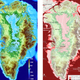 Maps of Greenland’s coastal seafloor and bedrock created for the new study. Image: AGU/GRL/UC Irvine